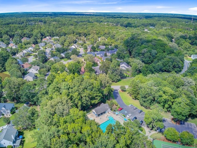 5406 E Crosland Ct, North Charleston, SC 29420 - aerial overview of property's location featuring a forest and a pool