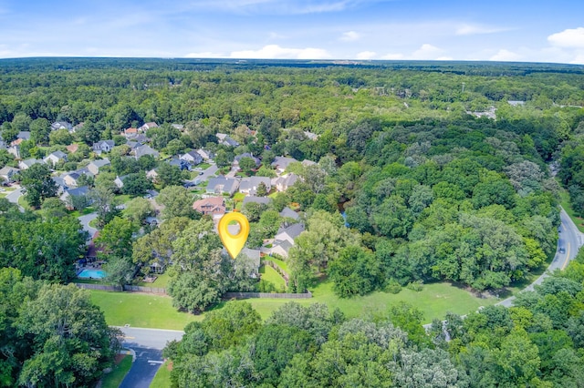 5406 E Crosland Ct, North Charleston, SC 29420 - aerial overview of property's location featuring a forest