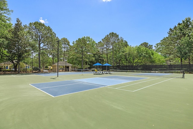 view of sport court with fence and community basketball court