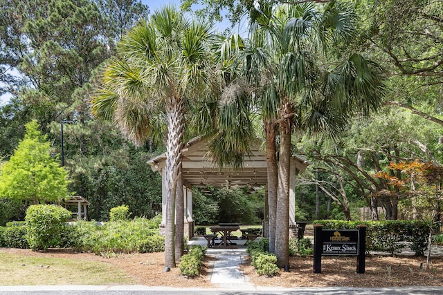 view of community featuring a gazebo