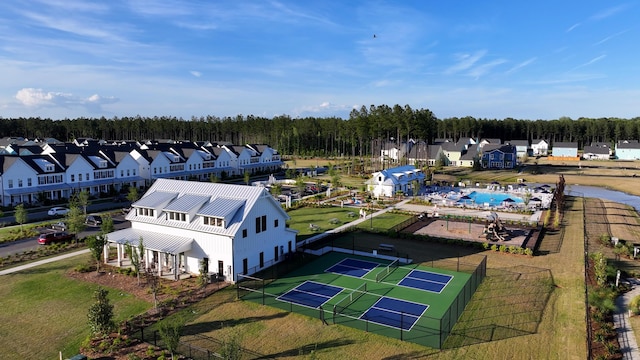 1219 Homecoming Blvd Unit Cc1-27, Ravenel, SC 29470 - bird's eye view of a pool and a heavily wooded area