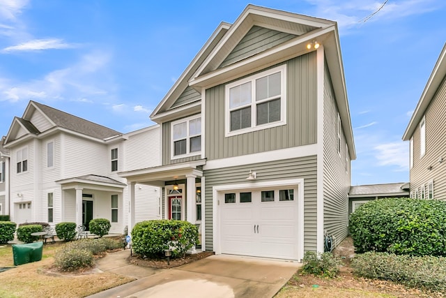 view of front of house featuring a garage