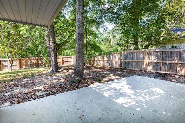 view of patio with a fenced backyard