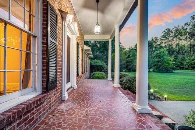 view of patio / terrace featuring covered porch