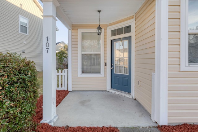 view of doorway to property