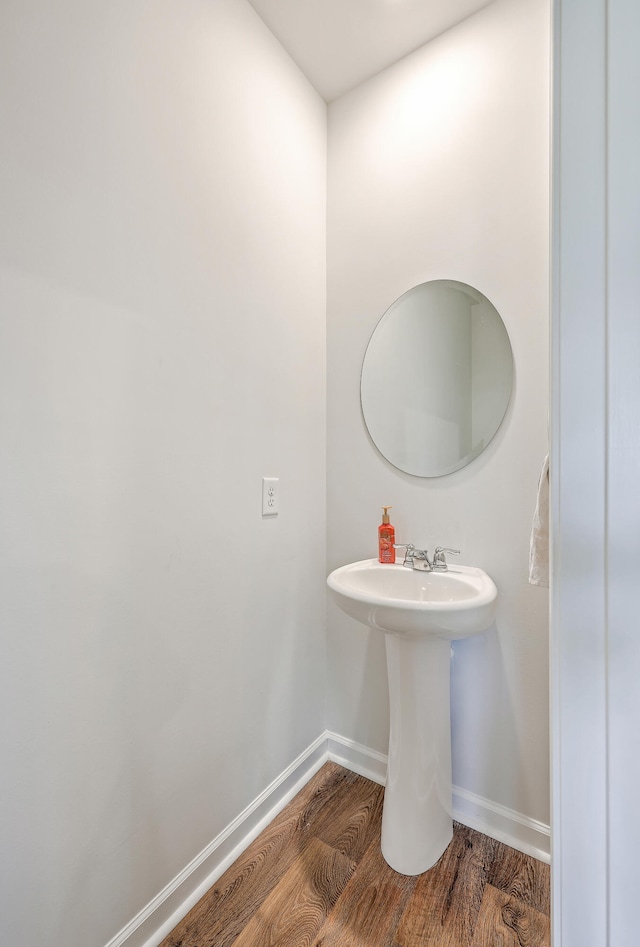 bathroom featuring hardwood / wood-style floors