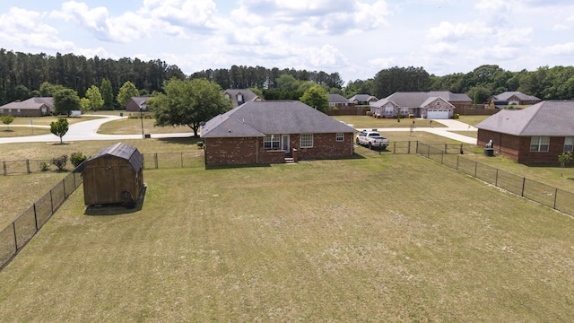 aerial view featuring a residential view