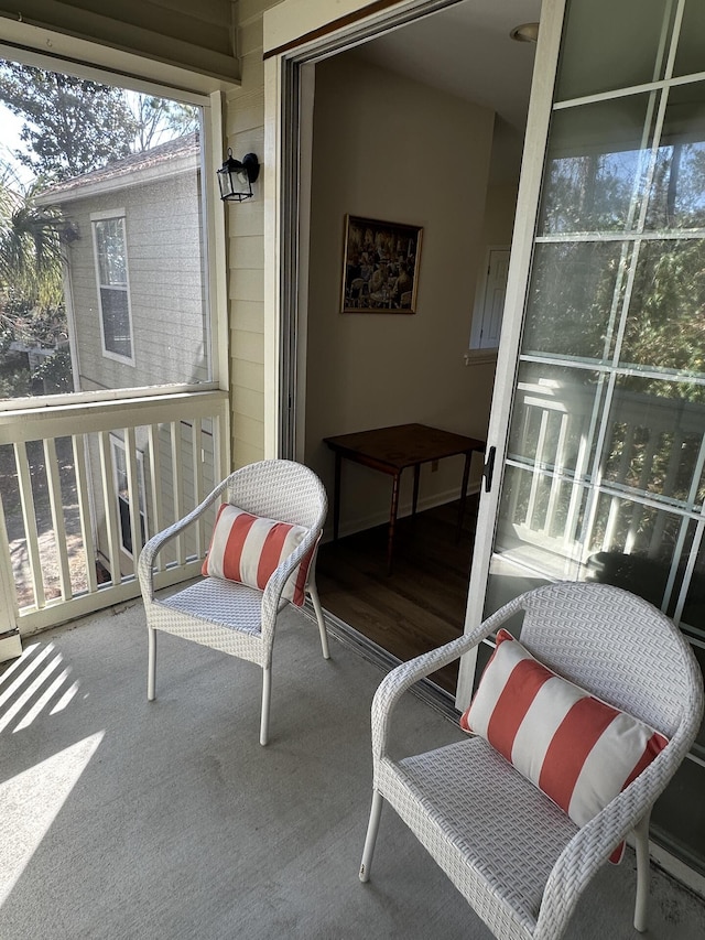 view of balcony