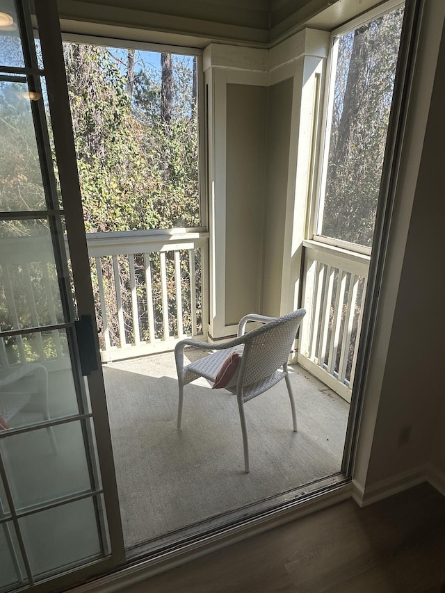 view of sunroom / solarium