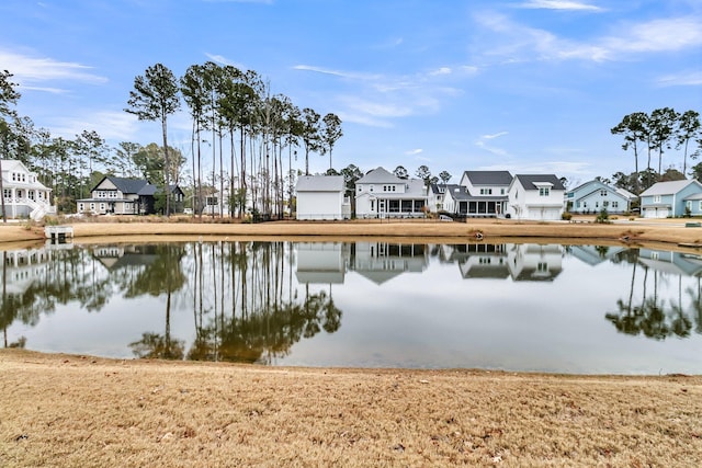 view of water feature featuring a residential view