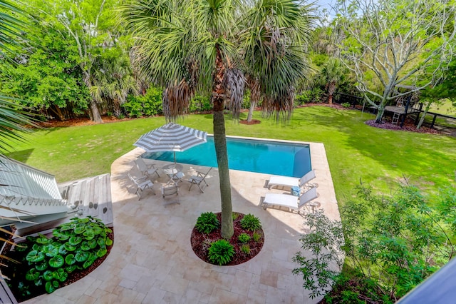 932 Middle St, Sullivans Island, SC 29482 - outdoor pool featuring a yard and a patio