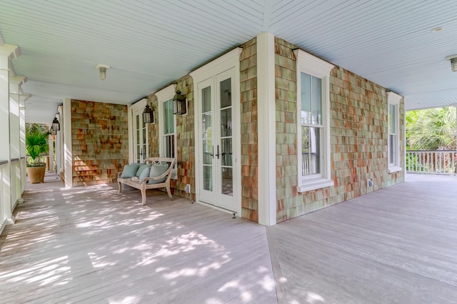 932 Middle St, Sullivans Island, SC 29482 - wooden porch featuring french doors