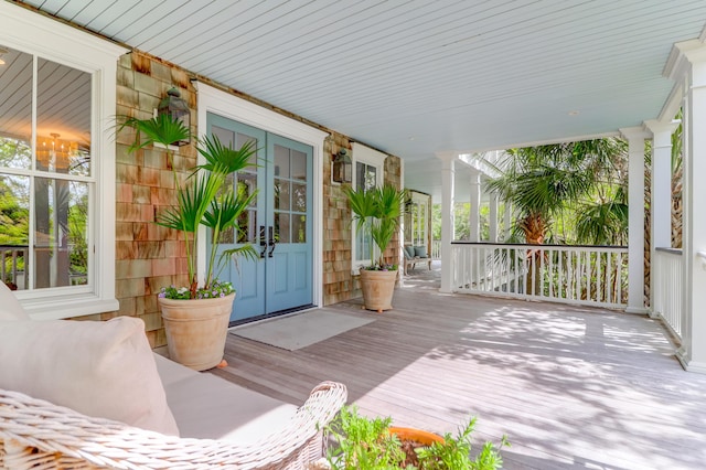 932 Middle St, Sullivans Island, SC 29482 - porch with french doors