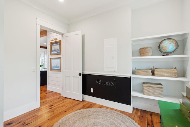 1809 Rushland Grove Ln, Johns Island, SC 29455 - bedroom with electric panel and wood finished floors