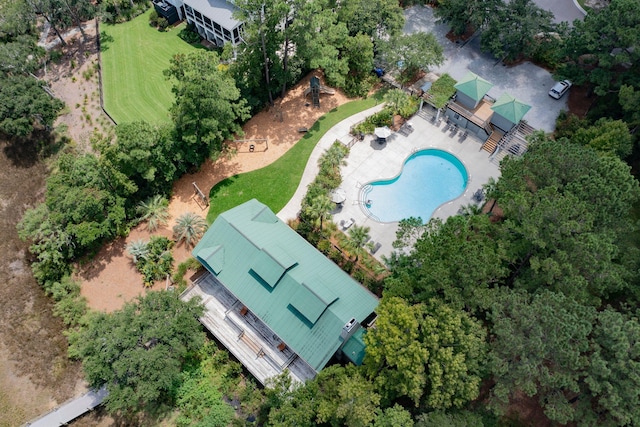 1809 Rushland Grove Ln, Johns Island, SC 29455 - aerial view of property's location featuring a pool area