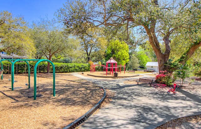 view of jungle gym