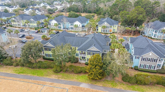 bird's eye view with a residential view