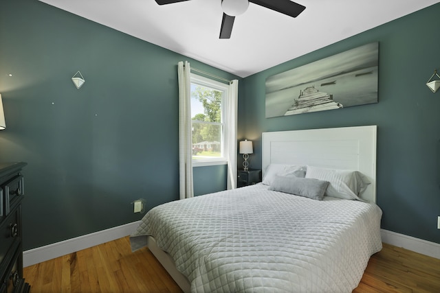 2605 Mona Ave, Charleston, SC 29414 - bedroom featuring wood finished floors, baseboards, and a ceiling fan