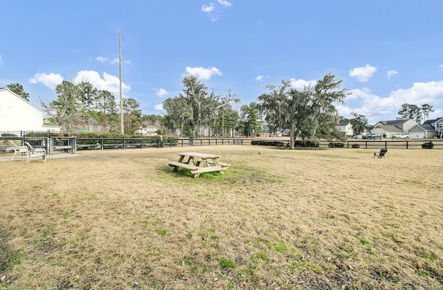 surrounding community with fence