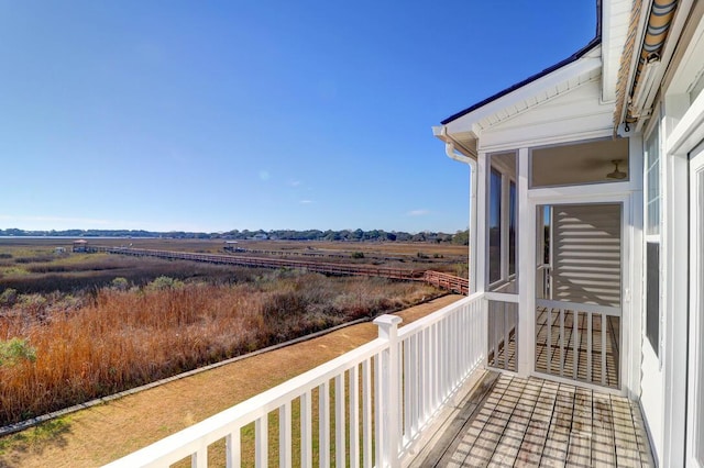 balcony with a rural view