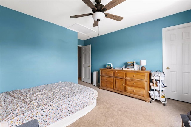 1170 Deerberry Rd, Hanahan, SC 29410 - bedroom with carpet, attic access, and ceiling fan