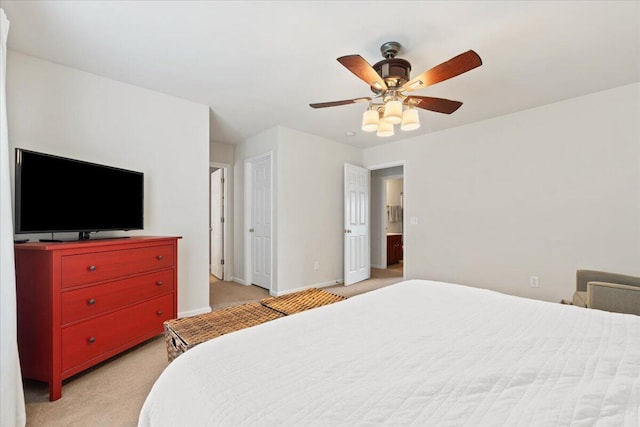 1170 Deerberry Rd, Hanahan, SC 29410 - bedroom with light carpet, baseboards, and ceiling fan