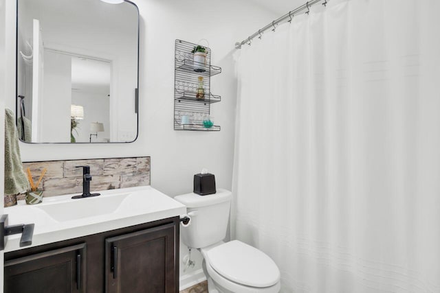 100 Runnels Cv, Summerville, SC 29485 - bathroom with toilet, vanity, and curtained shower