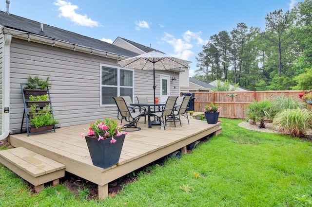 100 Runnels Cv, Summerville, SC 29485 - wooden terrace featuring outdoor dining space