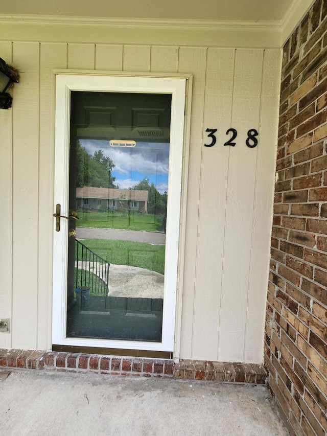 view of doorway to property