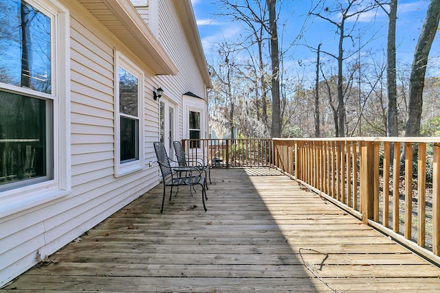 view of wooden deck