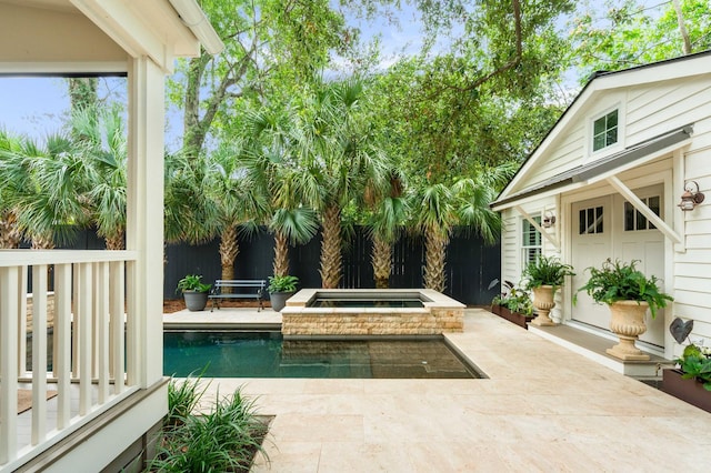 509 Klein St, Mount Pleasant, SC 29464 - view of pool featuring an in-ground hot tub and a patio area