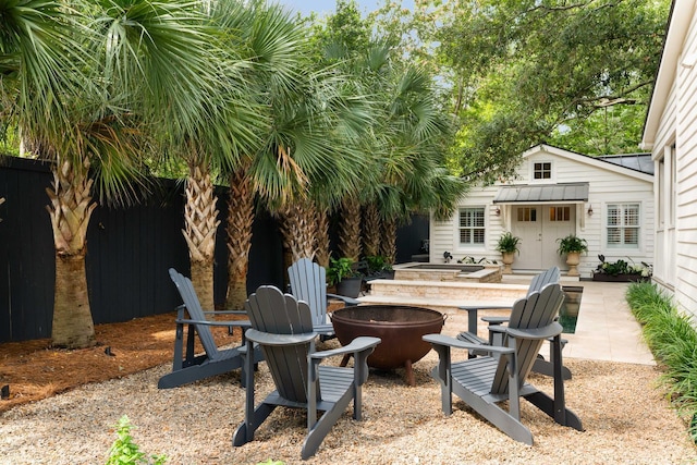 509 Klein St, Mount Pleasant, SC 29464 - view of yard featuring an outdoor fire pit and a patio area