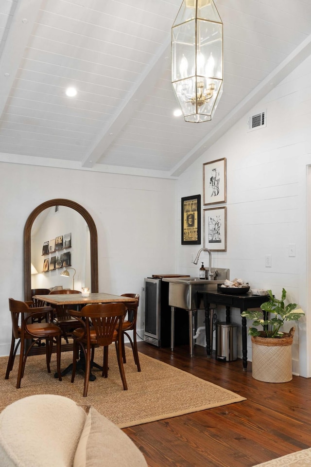 509 Klein St, Mount Pleasant, SC 29464 - dining space featuring wood finished floors, a chandelier, and recessed lighting