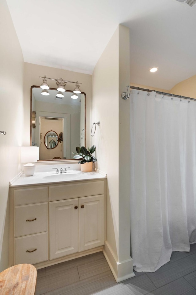 509 Klein St, Mount Pleasant, SC 29464 - bathroom with vanity and curtained shower