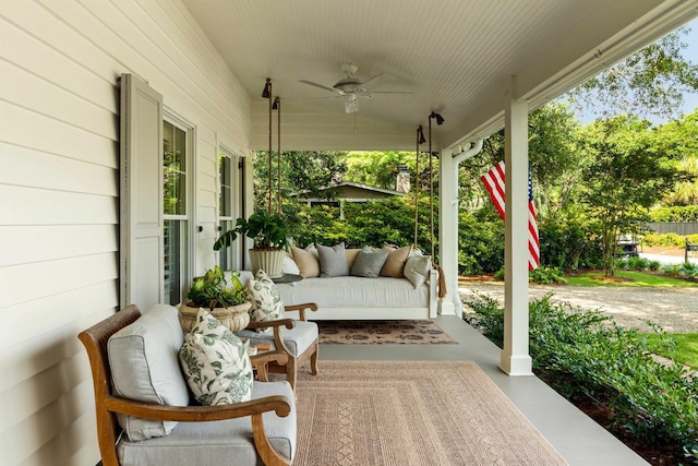509 Klein St, Mount Pleasant, SC 29464 - covered porch with a ceiling fan