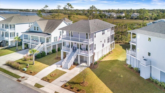 aerial view of residential area