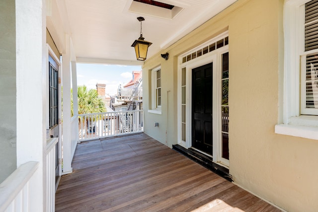 view of wooden deck