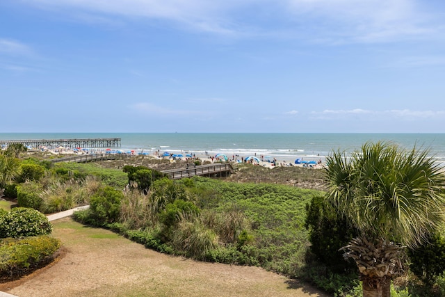 water view with a view of the beach