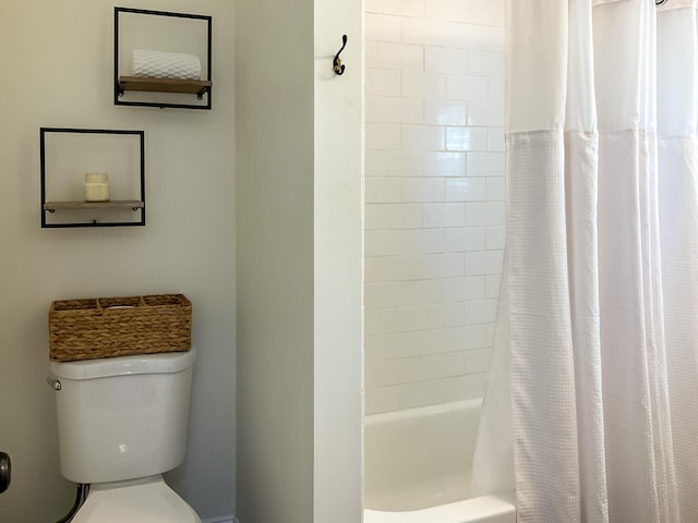 6 Littlefield St, Inman, SC 29349 - bathroom featuring toilet and shower / bathtub combination with curtain