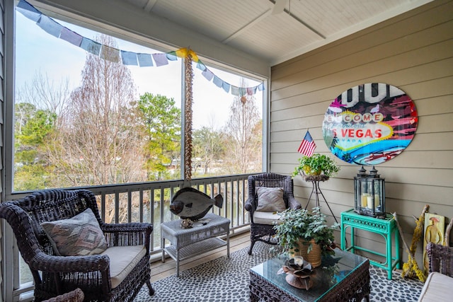 exterior space featuring an outdoor hangout area