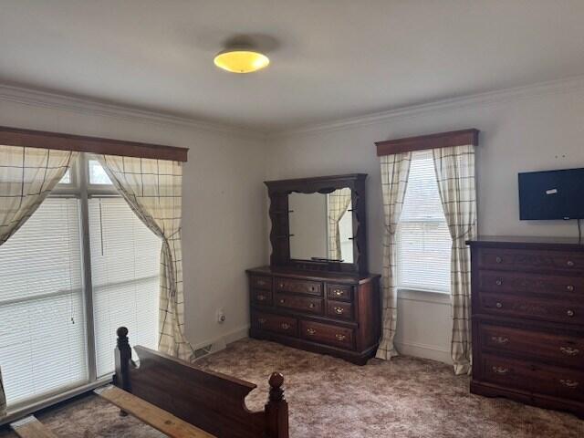 1089 Charles Dr, Manning, SC 29102 - bedroom with ornamental molding, carpet flooring, and baseboards