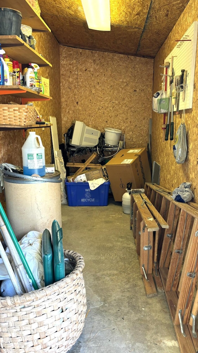 view of storage area