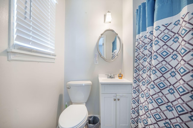 208 Mini Farm Rd, Bonneau, SC 29431 - bathroom with toilet, curtained shower, and vanity