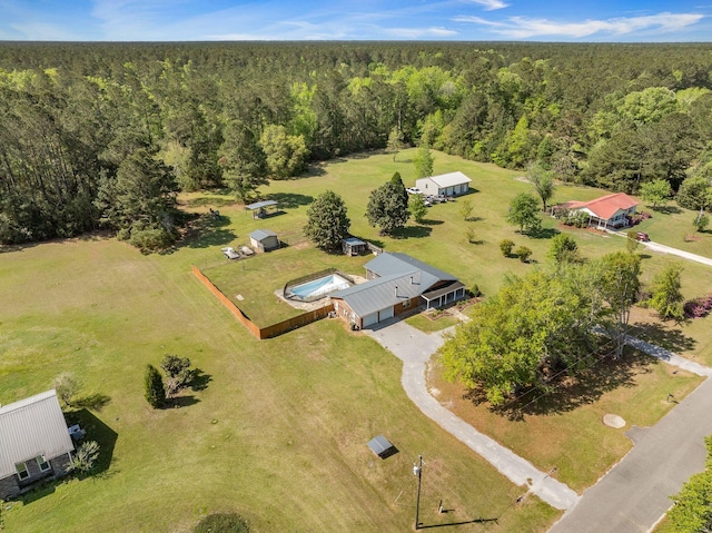 208 Mini Farm Rd, Bonneau, SC 29431 - bird's eye view with a wooded view