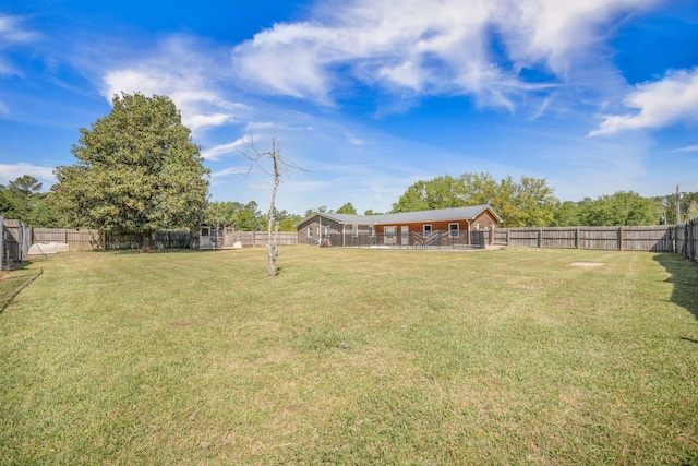 208 Mini Farm Rd, Bonneau, SC 29431 - view of yard featuring a fenced backyard