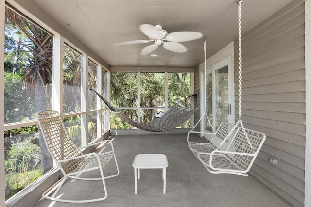 2473 High Hammock Rd, Seabrook Island, SC 29455 - sunroom featuring ceiling fan and healthy amount of natural light