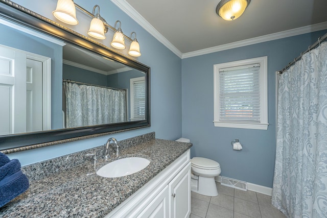 762 Swanson Ave, Charleston, SC 29412 - bathroom with vanity, crown molding, and tile patterned flooring