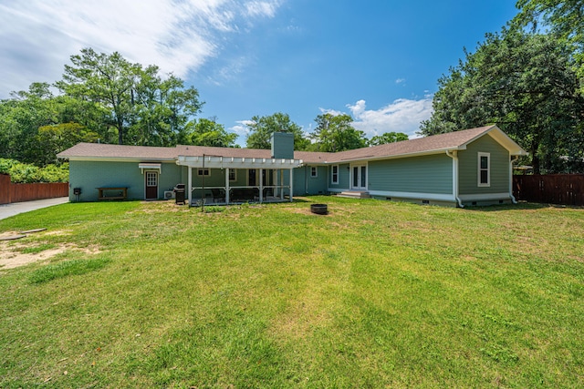 762 Swanson Ave, Charleston, SC 29412 - rear view of house featuring a chimney and crawl space