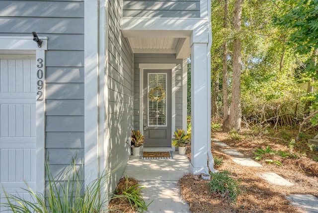 view of doorway to property