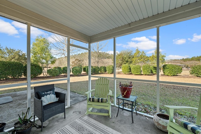 view of sunroom